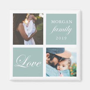Amour familial   Magnet photo personnalisé