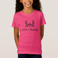 Amour = Famille, T-shirt fille