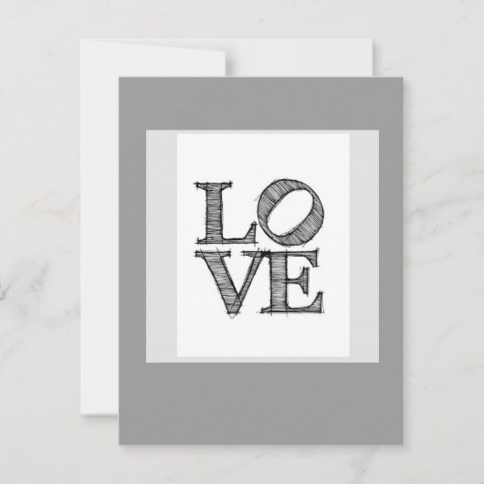 Amour Fiançailles Invitation (Devant)