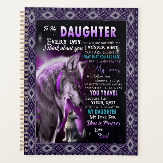 Amour Fille | Lettre À Ma Fille Aimez Pour Vous (Devant)