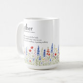 Amour fleur sauvage - Mug avec message de coeur (Devant gauche)