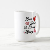 Amour fleurit dans la Mug Printemps Eternel (Devant droit)