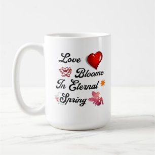 Amour fleurit dans la Mug Printemps Eternel