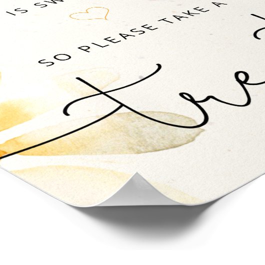 Amour Floral, Douce Affiche de Mariage (Coin)