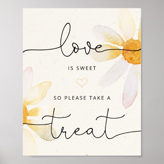 Amour Floral, Douce Affiche de Mariage (Devant)