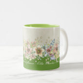 Amour - Floral - Mug de café (Devant droit)