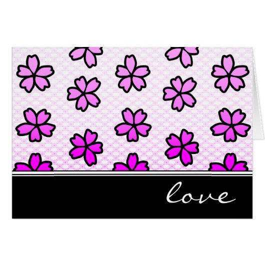 amour : floral rétro : (Devant horizontal)