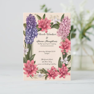 Amour florissant : Élégant Faire-part de mariage F