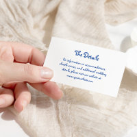Amour | Franse handgeschreven blauw en wit bruilof