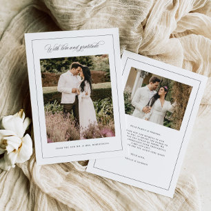 Amour & Gratitude, Carte de remerciements Mariage