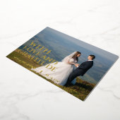 Amour & gratitude feuille d'or carte de remercieme (Rotation)