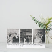 Amour & Gratitude Mariage Merci Cartes photos (Debout devant)