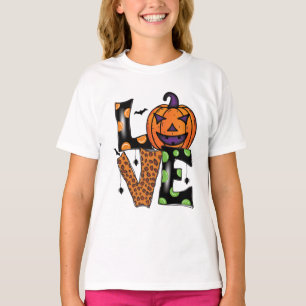 Amour halloween citrouille t-shirt camionneur chap