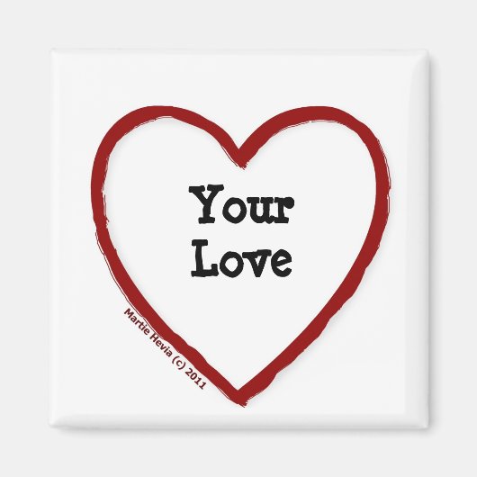 Amour - I Heart (Remplir) - Aimant (Devant)