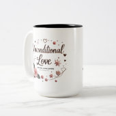 Amour inconditionnel - Fête des mères Mug floral (Devant gauche)