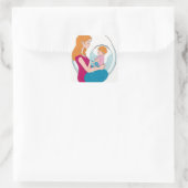 "Amour inconditionnel : Sticker d'amour pour la mè (Sac)
