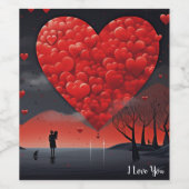 Amour infini : Étiquette de vin Valentine (Étiquettes simples)