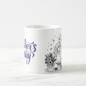 🖤 Amour intemporel - Fête des Mères Ligne Art Mug (Centre)