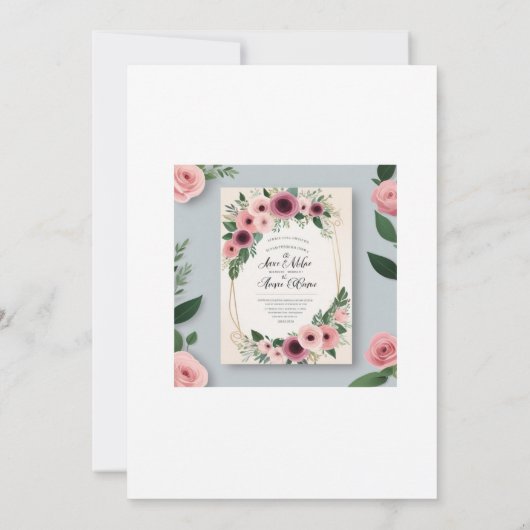 Amour intemporel : Un Faire-part de mariage (Dos)