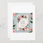 Amour intemporel : Un Faire-part de mariage (Devant / Derrière)