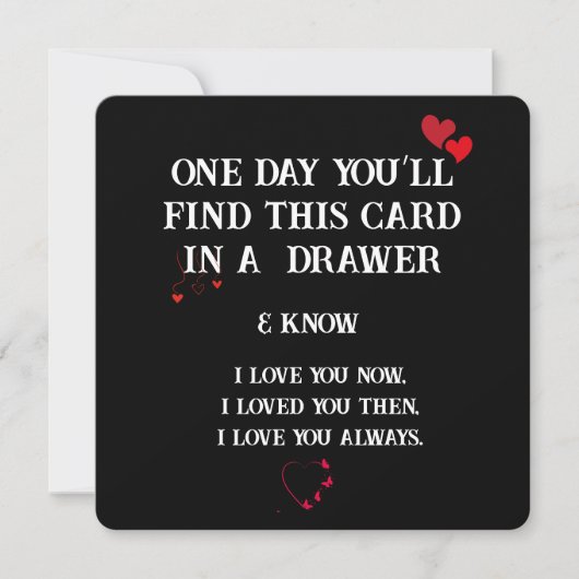 Amour intemporel : Une carte de conservation pour  (Devant)