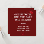 Amour intemporel : Une carte de conservation pour  (Devant/Arrière en situation)