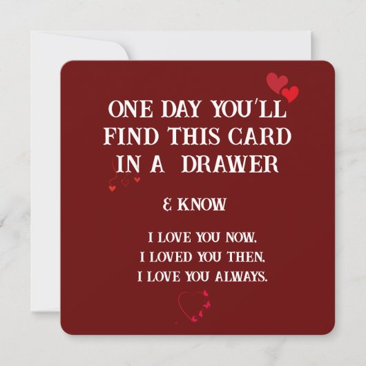 Amour intemporel : Une carte de conservation pour  (Devant)