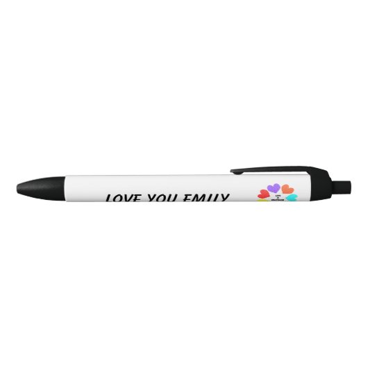 Amour interracial Coeurs arc-en-ciel Stylo personn (Haut)