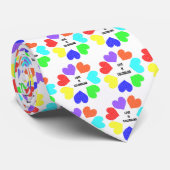Amour interracial Rainbow Hearts Cravate (Roulé)