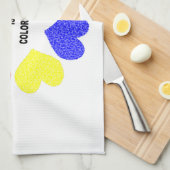 Amour Interracial Rainbow Hearts Serviette de cuis (Quart Plié)