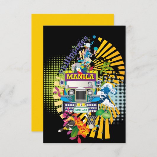 Amour invitations de Manille, Philippines (Devant / Derrière)