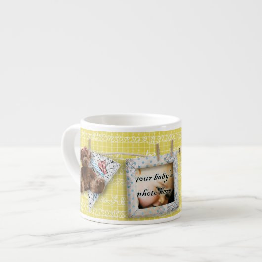 Amour jaune XOXO Cherish Nounours Baby Mug (Devant gauche)