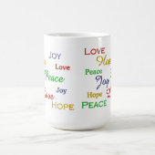 Amour, joie, espoir, tasse de paix (Centre)