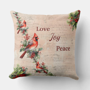 Amour, Joie, Paix Noël Paris Oblitération Coussin