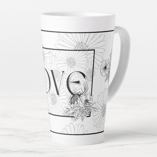 Amour latte mug (Angle droit)