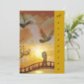 Amour & le coucher de soleil _ Invitation (Debout devant)