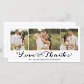 Amour le plus doux | Carte photo mariage Merci (Devant / Derrière)