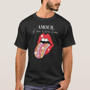 Amour lipstick Motiverende Inspirerende Slogan Q T-shirt