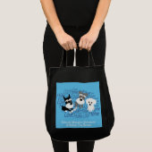 Amour, maison - sac fourre-tout à Schnauzer (bleu) (Devant (produit))