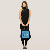 Amour, maison - sac fourre-tout à Schnauzer (bleu) (Devant (modèle))