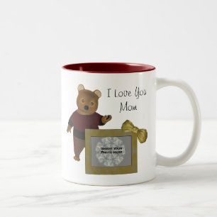 Amour Maman Mignonne Ours Personnalisé Photo Mug