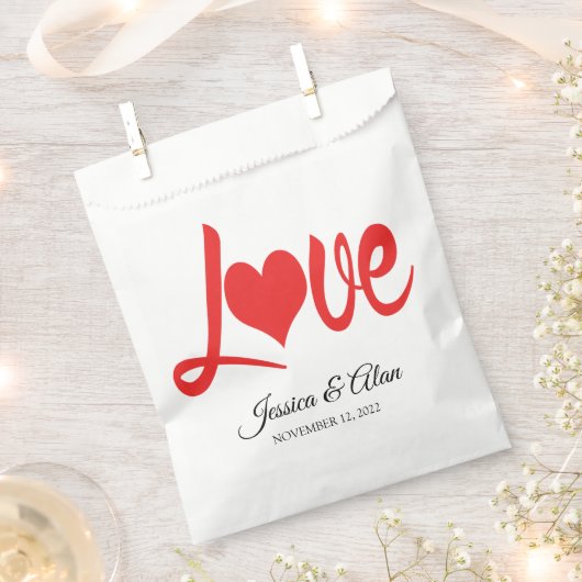 Amour Mariage Favor Sacs (Coupé)