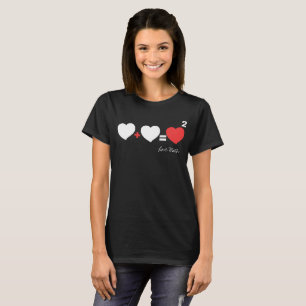 Amour Maths Cœur + Cœur = Cœur 2 T-Shirt Haut