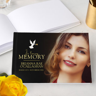 Amour mémoire colombe jaune rose funérailles photo