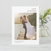 AMOUR & MERCI | carte de remerciements photo (Debout devant)