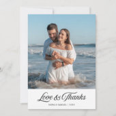 Amour & Merci Carte de voeux pour couple d'anniver (Devant)