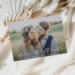Amour & Merci | CARTE PHOTO MARIAGE MERCI<br><div class="desc">Chic et élégant Mariage de calligraphie moderne Merci Carte photo. Pour une personnalisation plus avancée de cette conception,  veuillez cliquer sur le bouton "Personnaliser".</div>