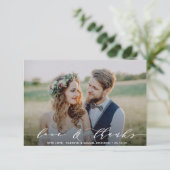 Amour & Merci | CARTE PHOTO MARIAGE MERCI (Debout devant)