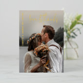 Amour & Merci Élégant Carte de remerciements de ma (Debout devant)