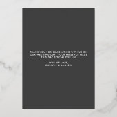 Amour & Merci Élégant Carte de remerciements de ma (Verso)